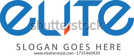 Elite logo design vector illustration