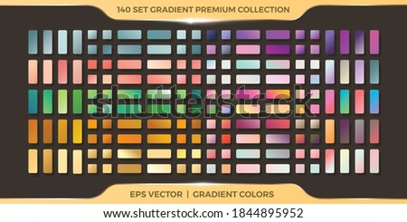 Mega set collection swatches soft pastel gradients palettes combinations