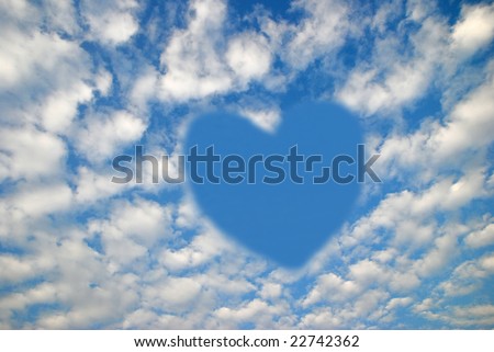 Heart Shape created with cloudscape