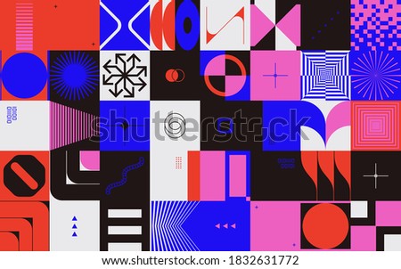 Generative design artwork graphics of computer technology vector generated shapes and abstract geometric design, useful for web background, poster fine arts, front page covers and digital prints