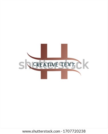 Creative modern letter H split monogram logo template, Vector logo for business and company identity 