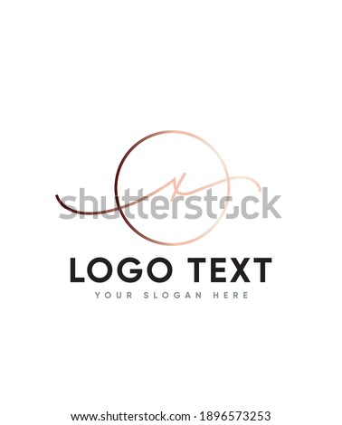 A modern stylish and incredibly elegant script letter type X logo template, Vector logo for business and company identity 