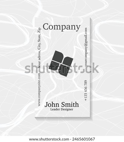 Business card with a modern layout