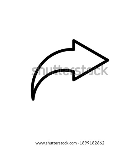 Share vector icon, arrow symbol. Editable stroke, Simple illustration for web or mobile app