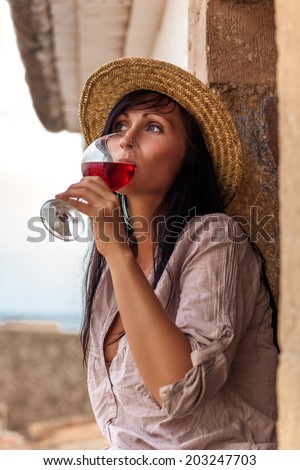 vintage portrait of wine taste in spain italy france