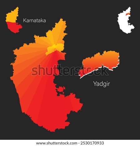 Kannada Rajyotsava or Karnataka Rajyotsava and Map of Karnataka with Yadgir district