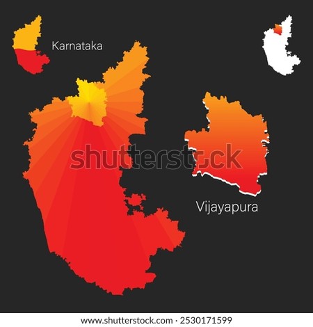 Kannada Rajyotsava or Karnataka Rajyotsava and Map of Karnataka with Vijayapura district