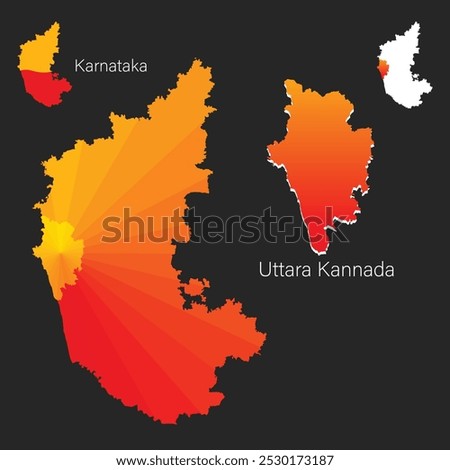 Kannada Rajyotsava or Karnataka Rajyotsava and Map of Karnataka with Uttara Kannada district