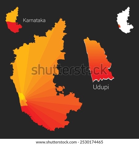 Kannada Rajyotsava or Karnataka Rajyotsava and Map of Karnataka with Udupi district