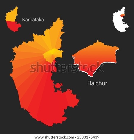 Kannada Rajyotsava or Karnataka Rajyotsava and Map of Karnataka with Raichur district