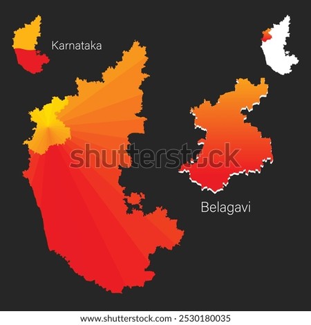 Kannada Rajyotsava or Karnataka Rajyotsava and Map of Belagavi or Belgaum district