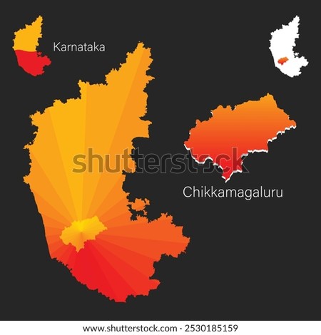 Kannada Rajyotsava or Karnataka Rajyotsava and Map of Chikkamagaluru or Chikmagalur district