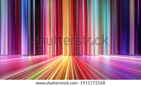 3d render, abstract background with colorful spectrum. Bright neon rays and glowing lines. Photo stock © 