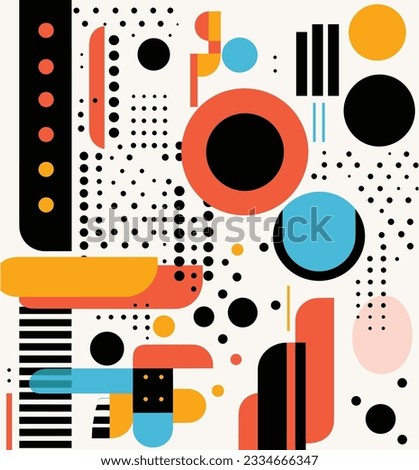 geometric seamless pattern with geometric shapes, squares and triangles, in the style of stripes and shapes, boldly black and white, minimalist pop art, minimalist figures, alvar aalto