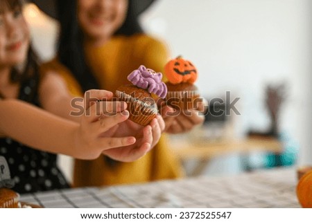 Similar – Image, Stock Photo Halloween Child Hand