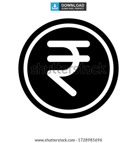 rupee icon or logo isolated sign symbol vector illustration - high quality black style vector icons
