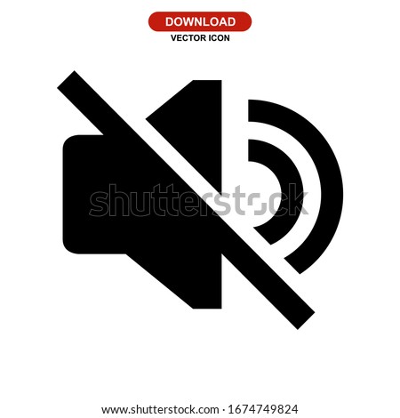 mute volume icon or logo isolated sign symbol vector illustration - high quality black style vector icons
