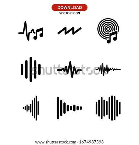 waveform icon or logo isolated sign symbol vector illustration - Collection of high quality black style vector icons
