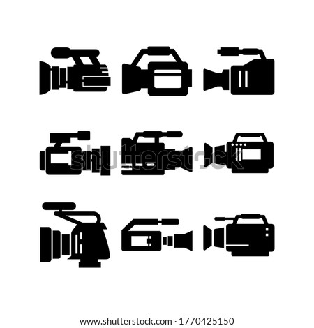 video camera icon or logo isolated sign symbol vector illustration - Collection of high quality black style vector icons
