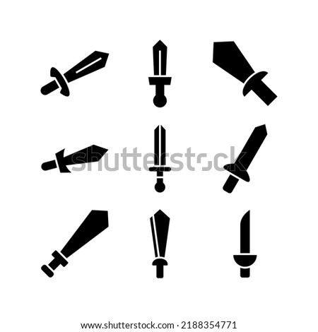 sword icon or logo isolated sign symbol vector illustration - high quality black style vector icons
