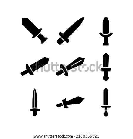 sword icon or logo isolated sign symbol vector illustration - high quality black style vector icons
