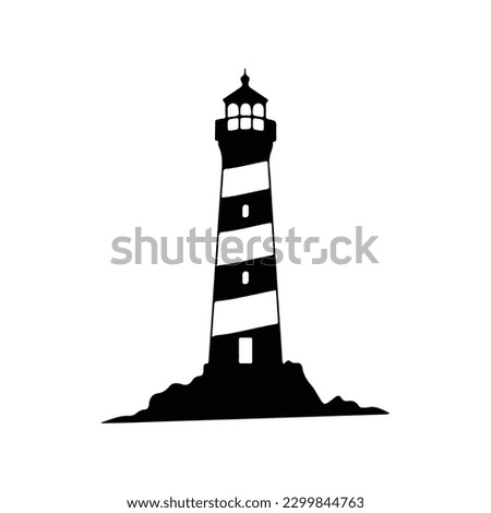Lighthouse SVG, Lighthouse Silhouette SVG, Ocean SVG, Sea, Island svg, Lighthouse Design, Cut File for Cricut, Silhouette