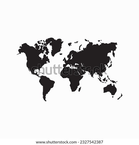 World Map Svg, World Svg, Travel Svg World Map Clipart Png Cricut Svg, Map Cut File for Silhouette Continents Shape Global Map 