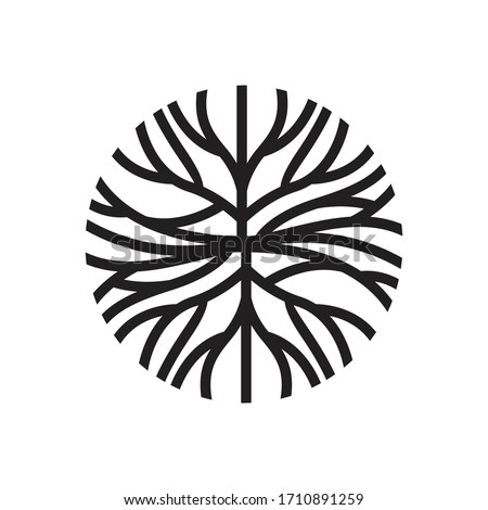 Creative abstract Life root on white background vector logo design template. 