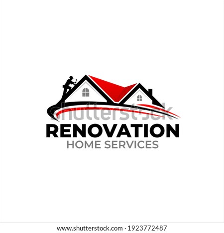 Illustration vector graphic of renovation, home repair, and building concept logo design template