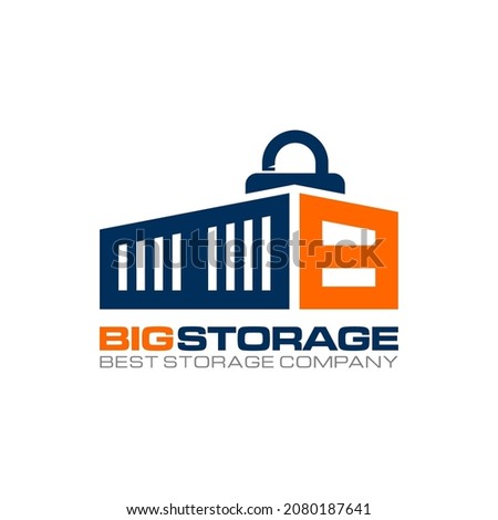 Illustration vector graphic of self storage company logo design template