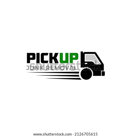 Illustration vector graphic of junk removal solution services logo design template