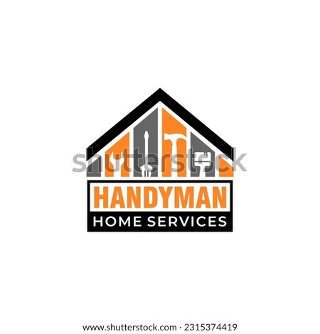 Illustration vector graphic of construction, home repair, and Building renovation concept logo design template	
