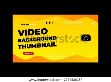 thumbnail design template with yellow color.