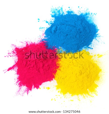 color copier toner isolated on white background
