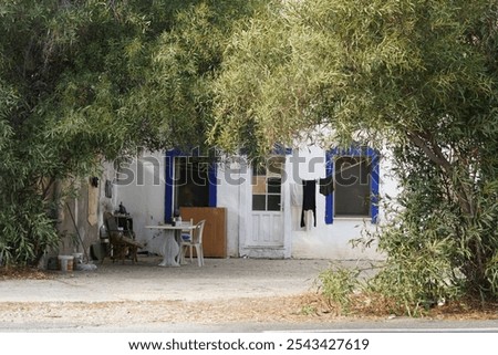 Similar – Image, Stock Photo A chair, some table and a floor were flashed at violently.