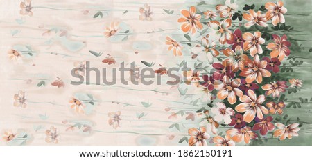 The Amazing fabric Abstract Background, Halftone flowers bouquet, Floral illustration, Leaf and buds, Botanic composition abstract background for greeting card and textile print - Illustration