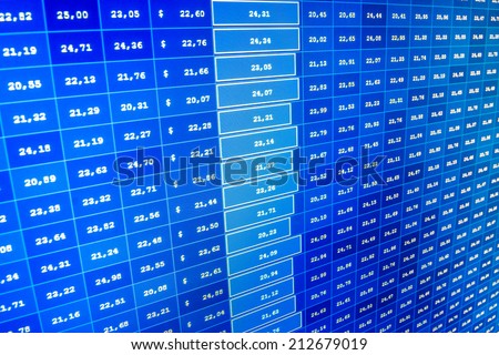 Modern virtual technology, photograph binary code on abstract technology background. Currency tradin forex, stock market and other finance themes. Shallow DOF effect.