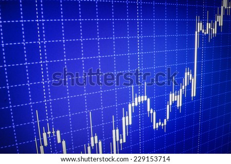 Stock trade live. Online forex data. Chart up, success, growth, success.