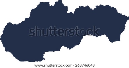 Slovakia Vector map. High detailed. 