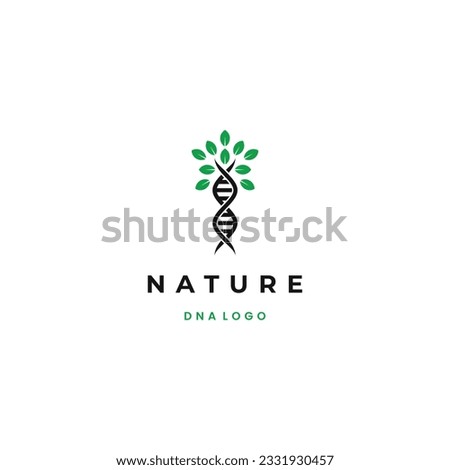 nature dna logo design on isolated background