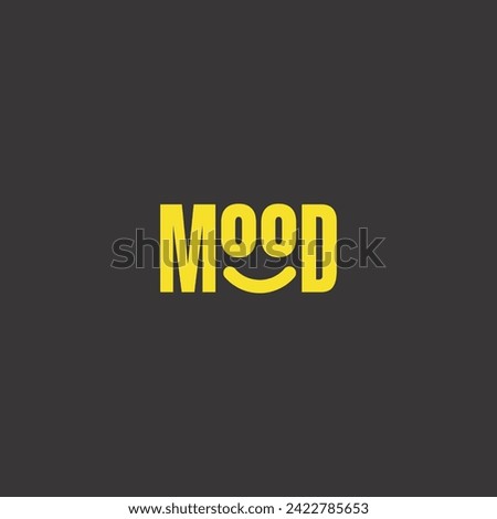 Happy mood logo, creative typography design