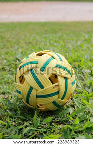 The rattan ball is traditional sport of Thailand.