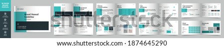 Landscape Brand Manual Template, Simple style and modern layout, Brand Book, Brand Identity, Brand Guideline, Guide Book