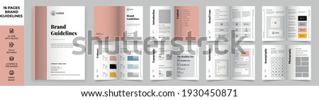 Brand Manual Template, Simple style and modern layout Brand Book, Brand Identity, Brand Guideline, Guide Book	