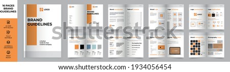 Brand Manual Template, Simple style and modern layout Brand Book, Brand Identity, Brand Guideline, Guide Book