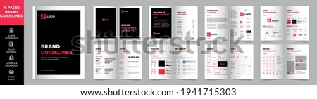 Brand Manual Template, Simple style and modern layout Brand Book, Brand Identity, Brand Guideline, Guide Book	