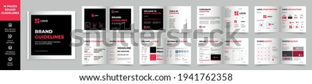 Square Brand Manual Template, Simple style and modern layout Brand Book, Brand Identity, Brand Guideline, Guide Book