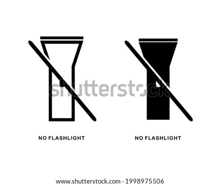 No flashlight icon. Flashlight off. Illustration vector