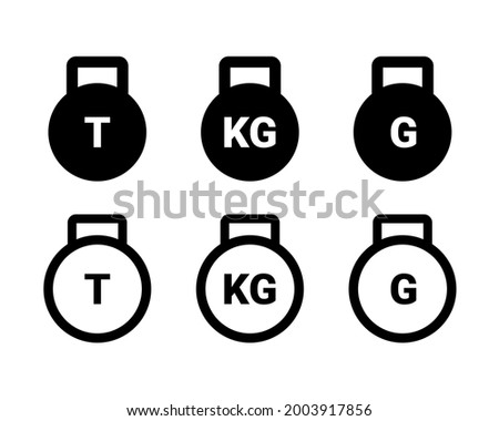 Weight icon. Ton, kilogram, gram. Illustration vector Stok fotoğraf © 