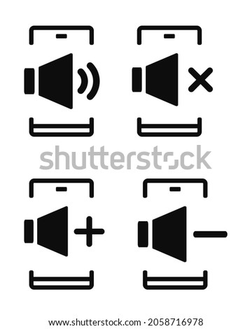 Mobile phone volume audio icon. Illustration vector
